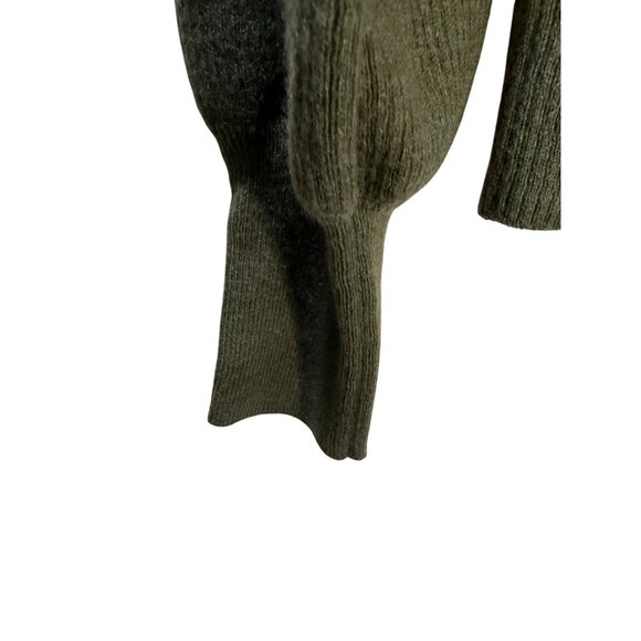 Gap Womens Olive Green V-Neck Ribbed Knit‎ Sweater M - Picture 3 of 8